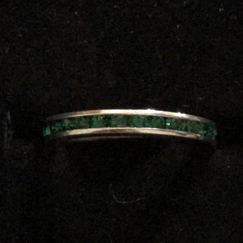 Eternity Band 925 Sterling Silver CZ Thin 3mm Ring - Picture 3 of 4